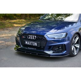 Накладка сплиттер на передний бампер на Audi RS4 B9